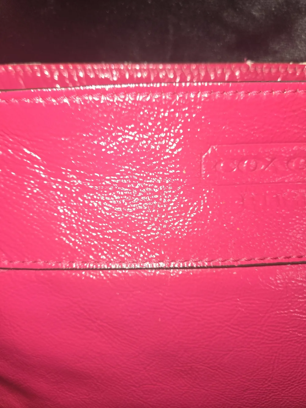 Coach Zoe F15478 Hot Pink Patent Leather Bag + Crossbody Strap